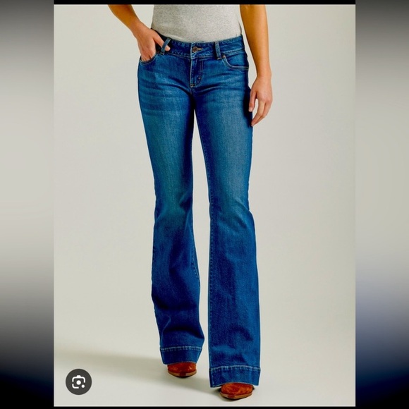 Banana Republic Jeans Wide Leg Trouser Stretch Blue Denim 25 - Picture 11 of 11